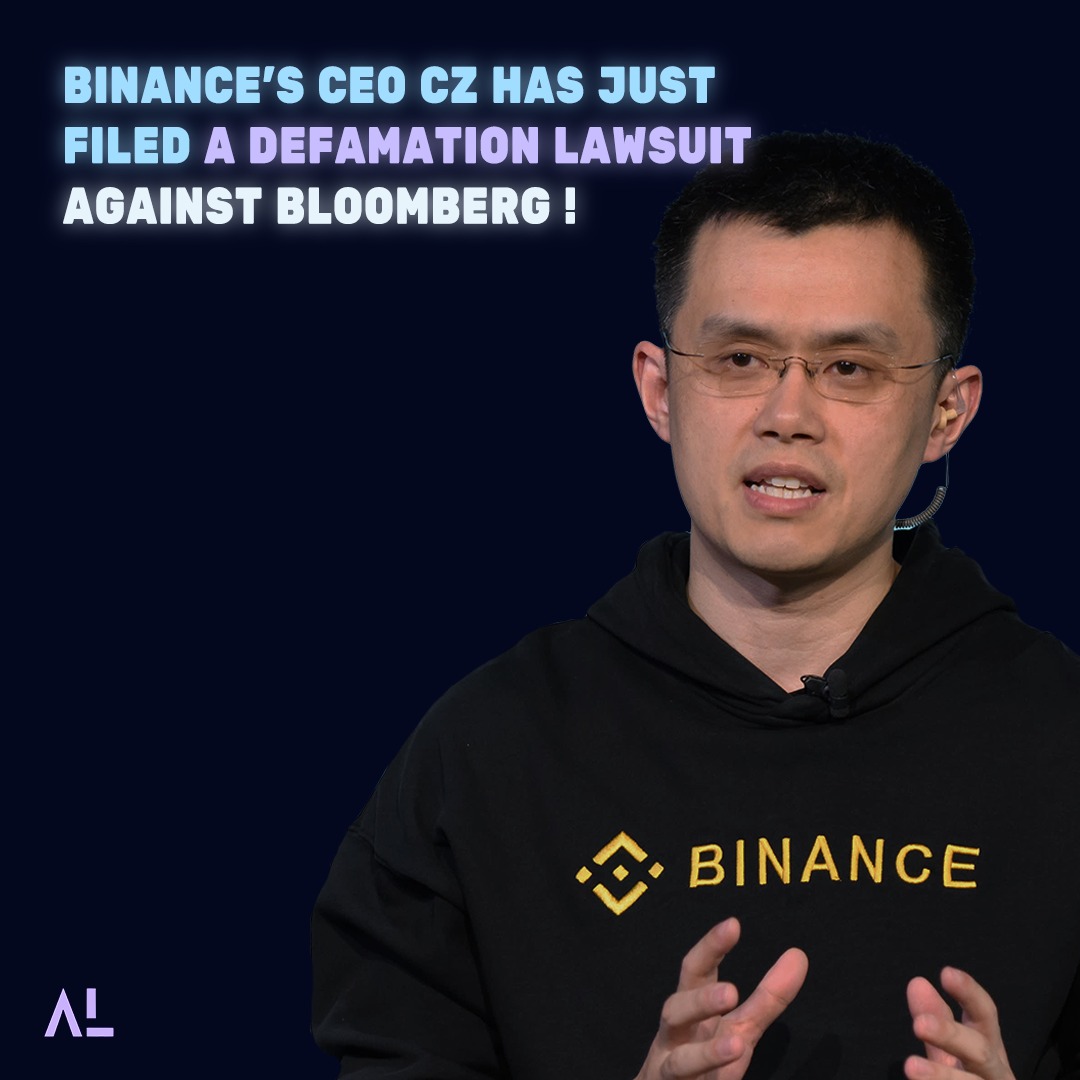  Binance CEO CZ Sues Bloomberg For Defamation